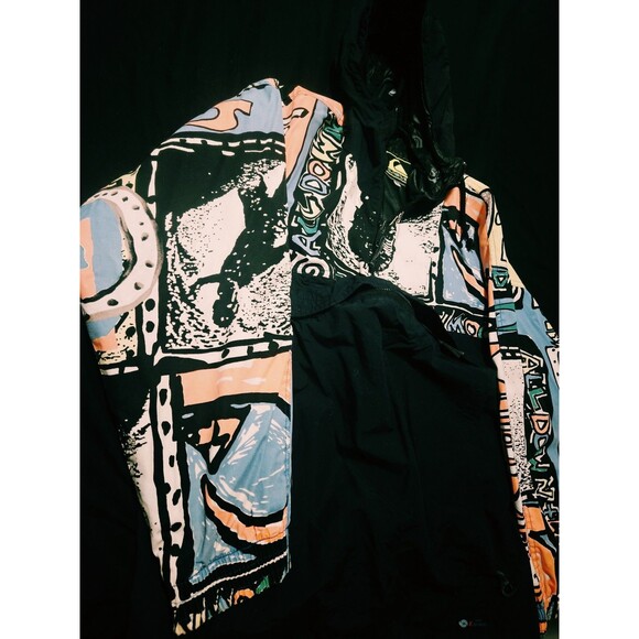 Vintage 80s 90s Quiksilver Surf Skate Jacket with Graphic Sleeves RaD & RaRE - Picture 2 of 13